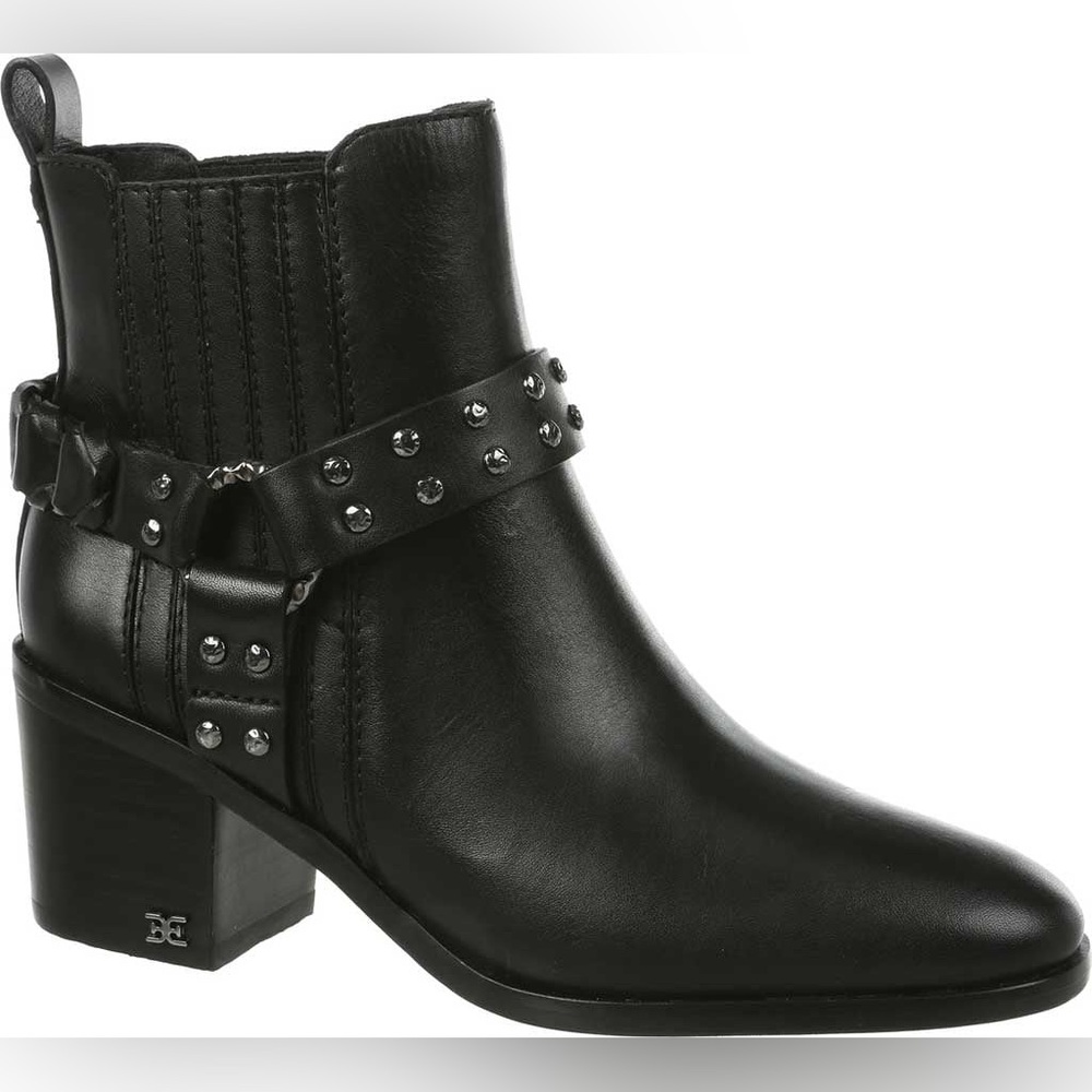 Sam Edelman Dalma Black Moto Ankle Boot